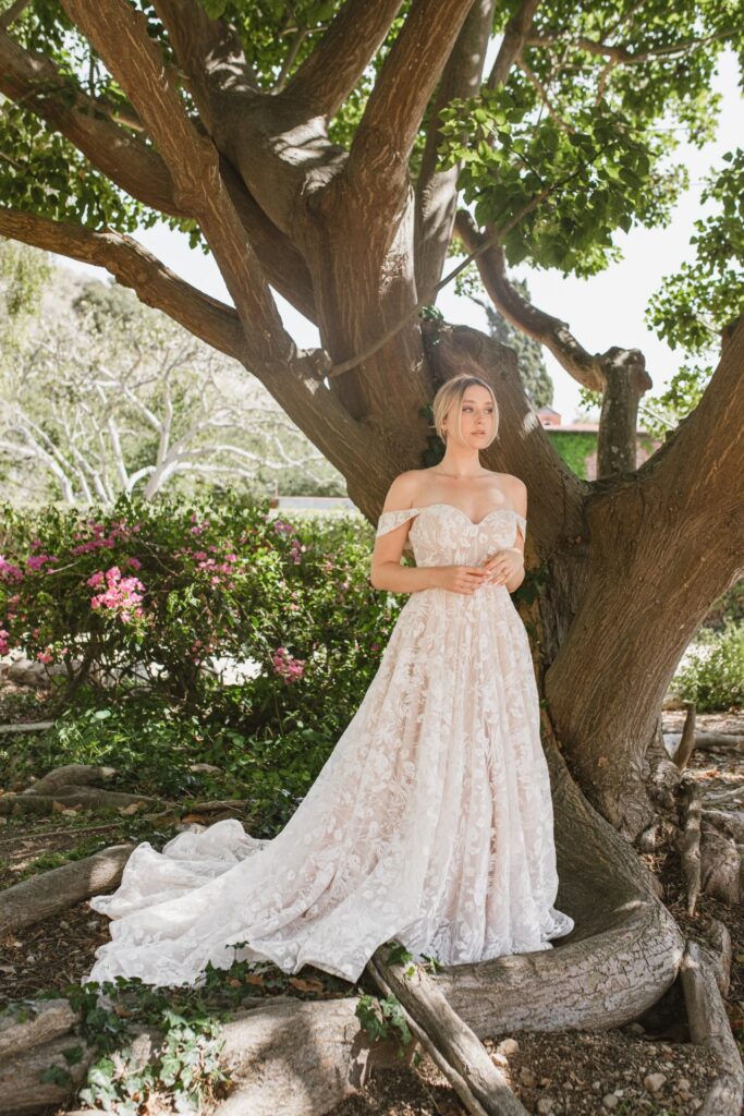 D3520-Essense of Australia-PureBridal-off the shoulders lace wedding dress, a-line, Edmonton bridal shop,